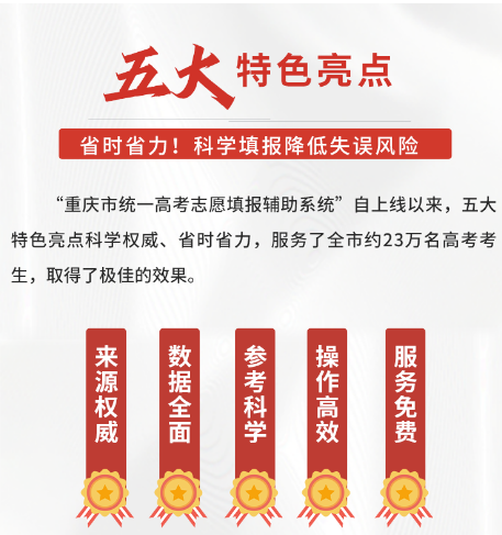 重慶市2023年統(tǒng)一高考志愿填報輔助系統(tǒng)【招生計劃查詢】功能上線啦！