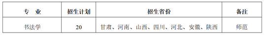 陜西師范大學2025年書法學專業(yè)招生簡章